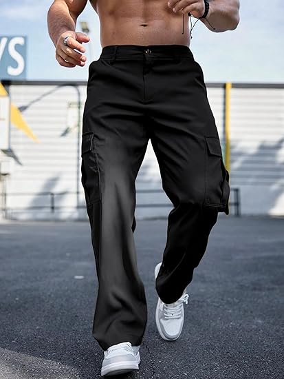 Men’s Casual Wide Leg Cargo Pants