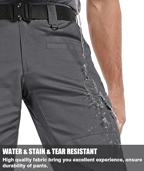 Men’s Tactical Cargo Work Pants with 9 Pockets